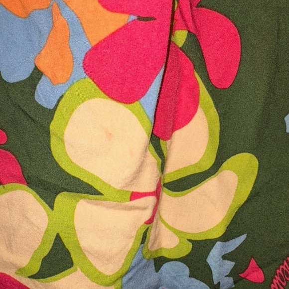 VTG Green Floral Multicolor Manuheali’i baby doll XL Dress - Picture 3 of 6